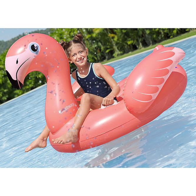 Felfújható matrac díszes flamingó 1,38x1,07m 41525 