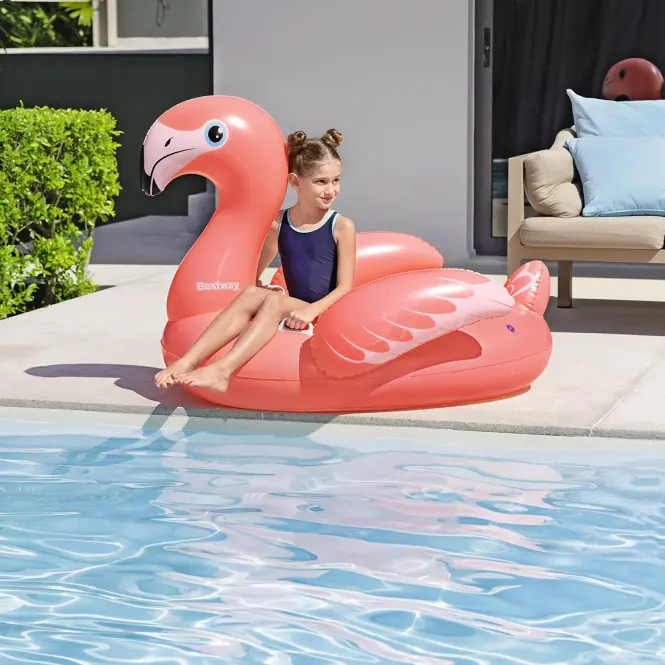 Felfújható matrac díszes flamingó 1,38x1,07m 41525