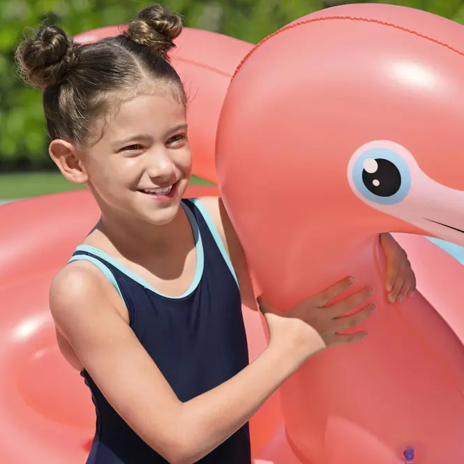 Felfújható matrac díszes flamingó 1,38x1,07m 41525