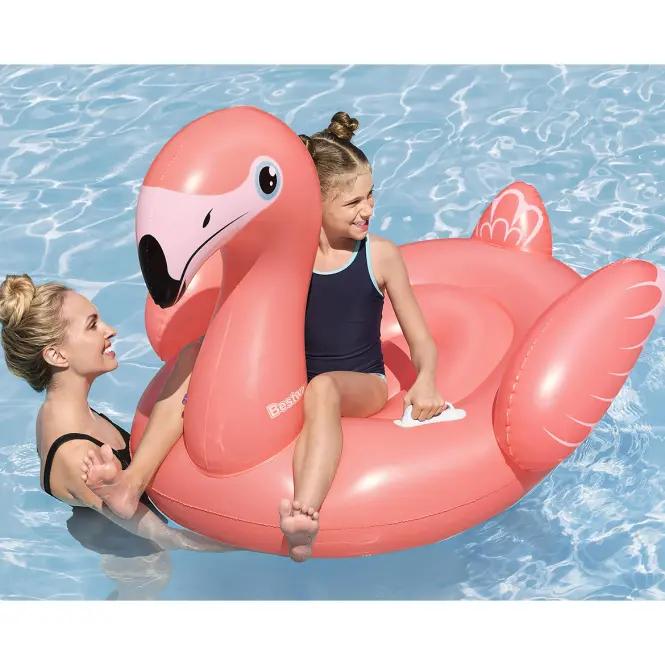 Felfújható matrac díszes flamingó 1,38x1,07m 41525