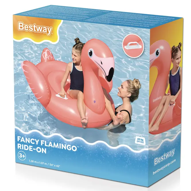 Felfújható matrac díszes flamingó 1,38x1,07m 41525,8