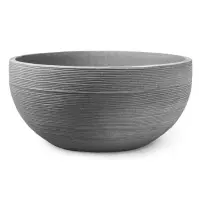 Vésett tál Ø 60 x H 28 cm szürke