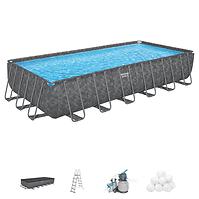 Szögletes medence kerettel és kiegészítőkkel APX 7.32x3.66x1.32m 561KG