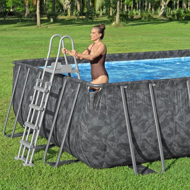 Szögletes medence kerettel és kiegészítőkkel APX 7.32x3.66x1.32m 561KG,4