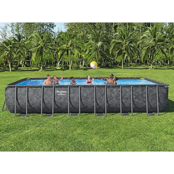 Szögletes medence kerettel és kiegészítőkkel APX 7.32x3.66x1.32m 561KG