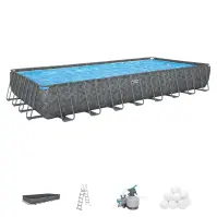 Szögletes medence kerettel és kiegészítőkkel  APX 9.56x4.88x1.32m 561KJ