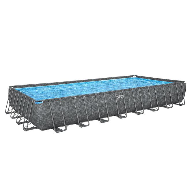 Szögletes medence kerettel és kiegészítőkkel  APX 9.56x4.88x1.32m 561KJ,2