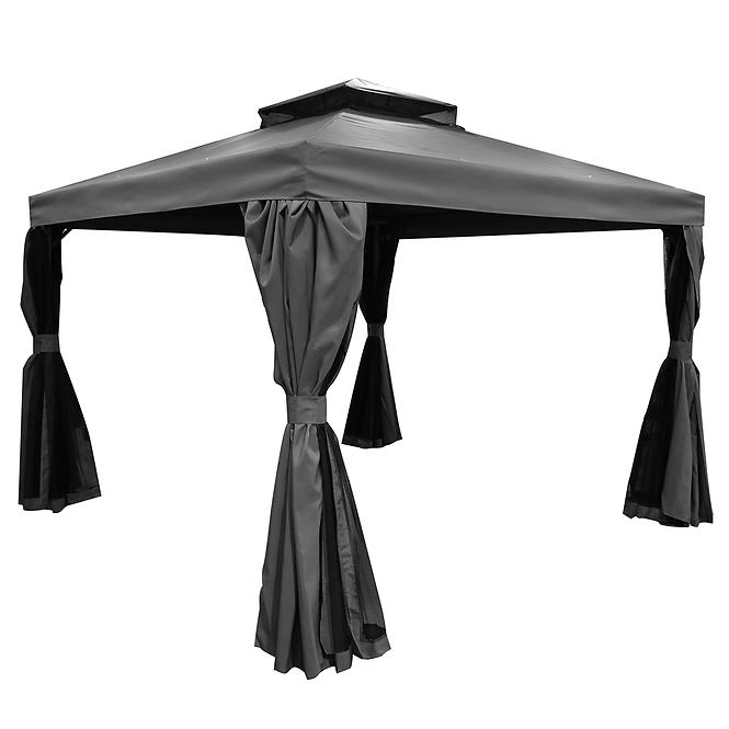 Kerti pavilon Porto 3x4x2.7m grafit,6