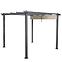 Kerti pavilon / pergola Pescara 3x3x2.35m bézs,4