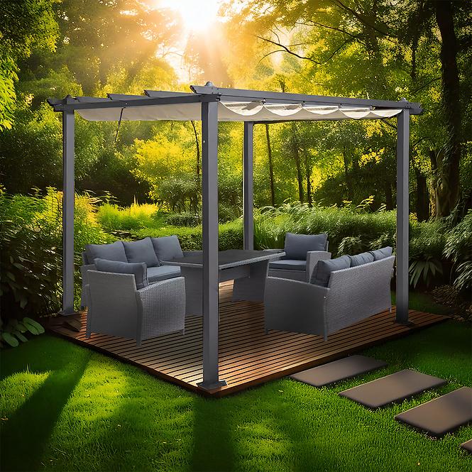 Kerti pavilon / pergola Pescara 3x4x2.35m bézs