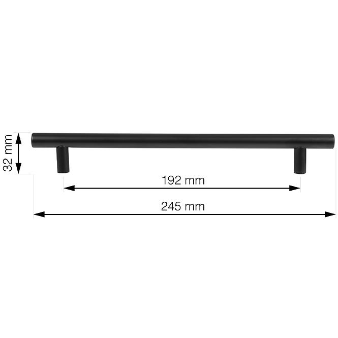 Fogantyú Maxim 192 mm matt fekete