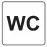 Átlátszó információs matrica - WC