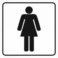 Információs matrica átlátszó - WC nők