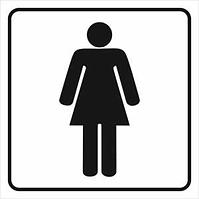 Információs matrica átlátszó - WC nők