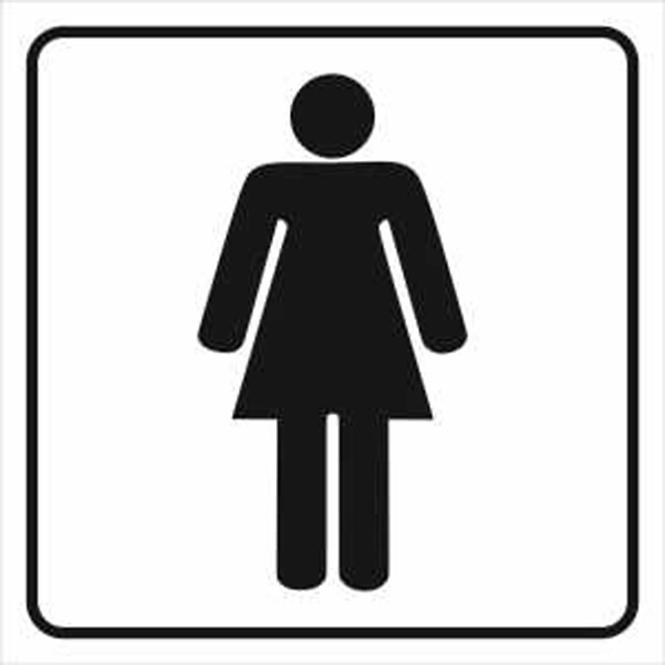 Információs matrica átlátszó - WC nők