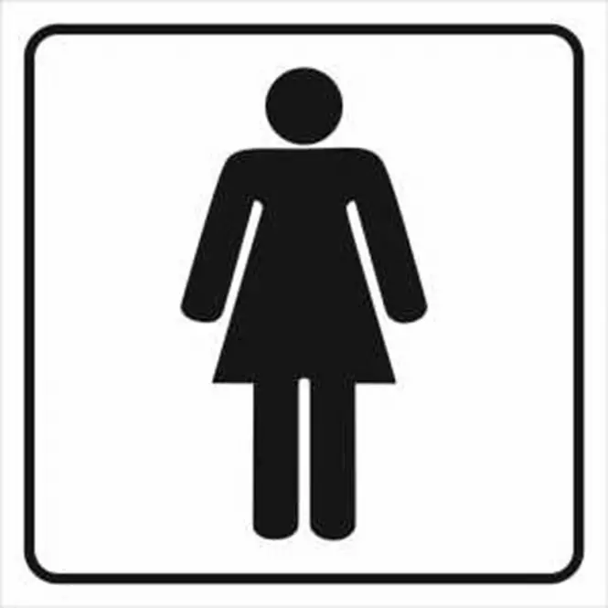 Információs matrica átlátszó - WC nők