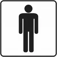 Információs matrica átlátszó - WC férfiak