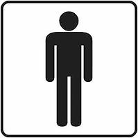 Információs matrica átlátszó - WC férfiak