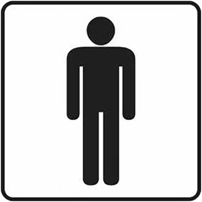 Információs matrica átlátszó - WC férfiak