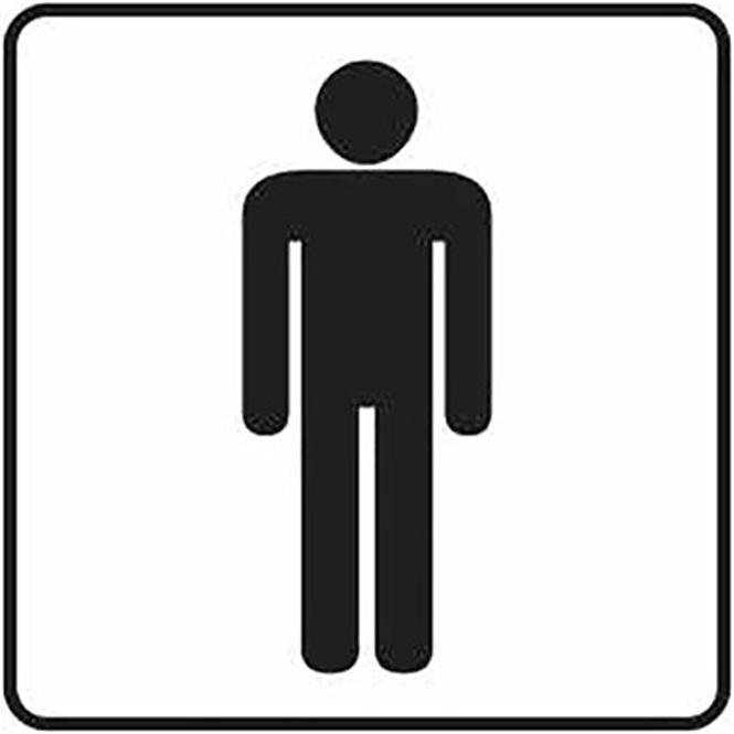 Információs matrica átlátszó - WC férfiak