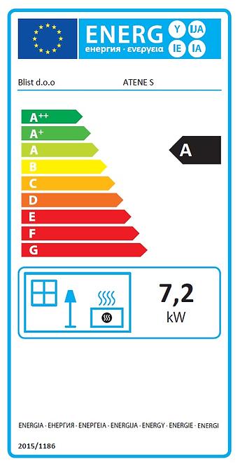 Kandalló kályha Atene S Kerámia 7,2 kW,3