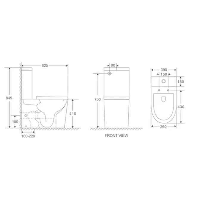 WC kombinált Hass Rimless szabadon ejtő deszka örvényöblítés,2