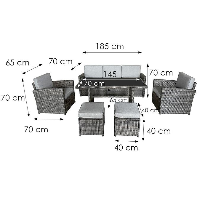 Technoratan szett Napoli barna,2
