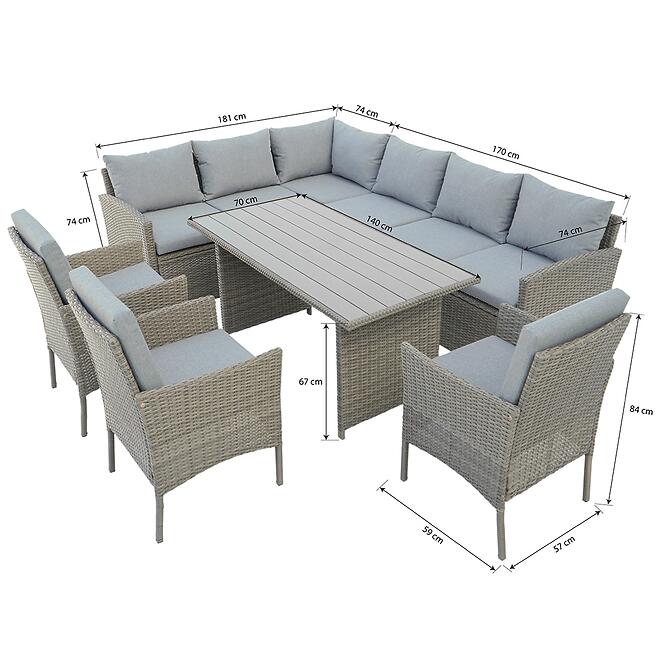 Technoratan szett Catania natural,2