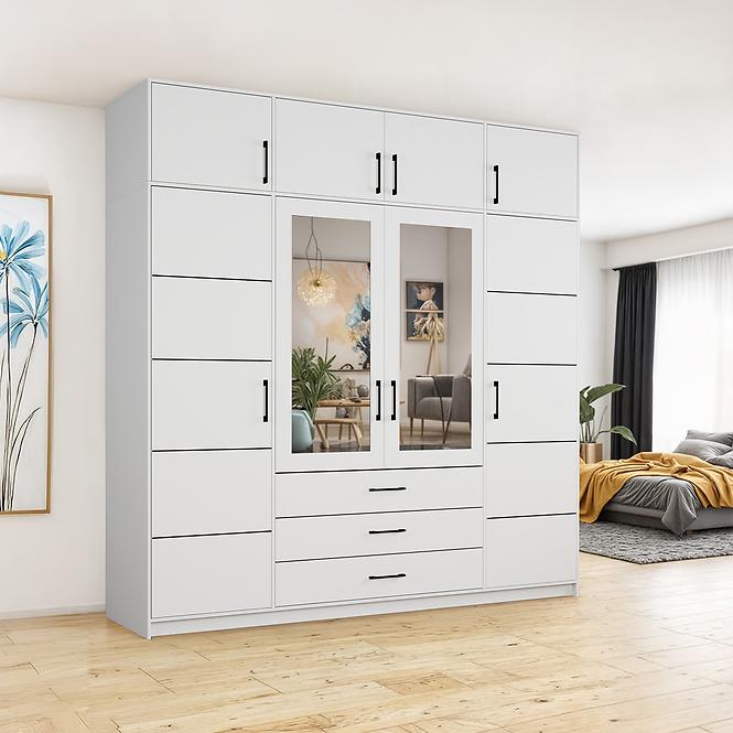 Fali szekrény Belluno 240 fehér,4