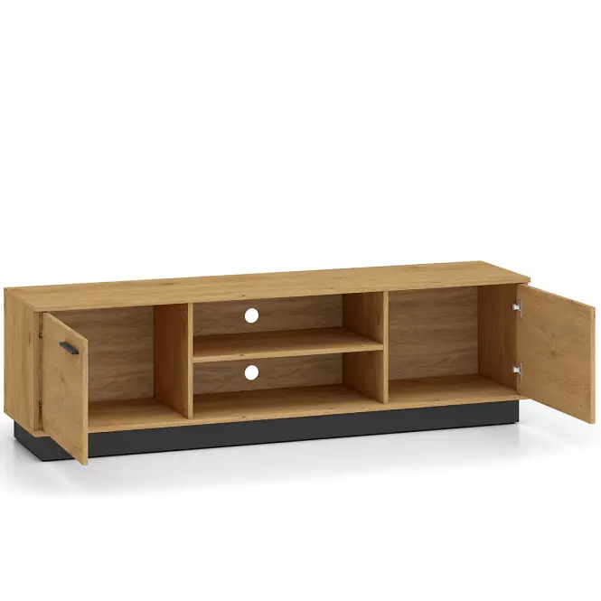 Szekrény RTV MODESTO 06 tölgy/fekete