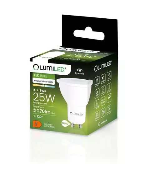 Izzó Lumiled LED GU10 3W 270LM 120ST. NB