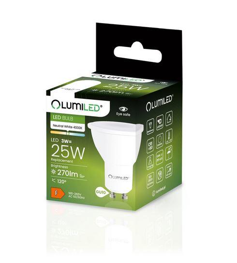 Izzó Lumiled LED GU10 3W 270LM 120ST. NB