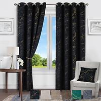 Függöny Velvet Justi YX514 135x250 fekete