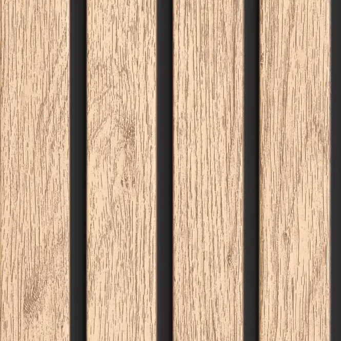 Dekorációs panel FRONTO V-BLACK Tölgy világos  0,25x2,95 m