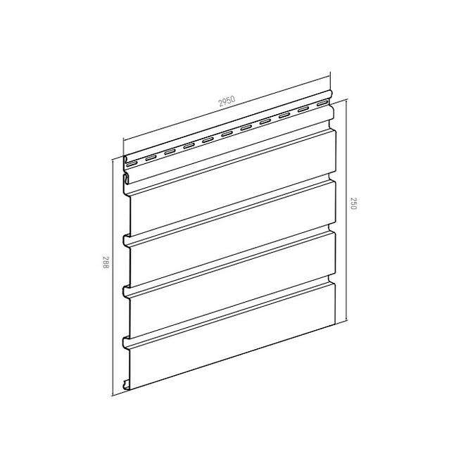 Dekorációs panel FRONTO V-BLACK Dió 0,25x2,95 m