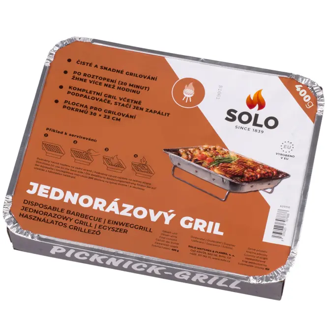 Egyhasználatos grill 30x23 cm