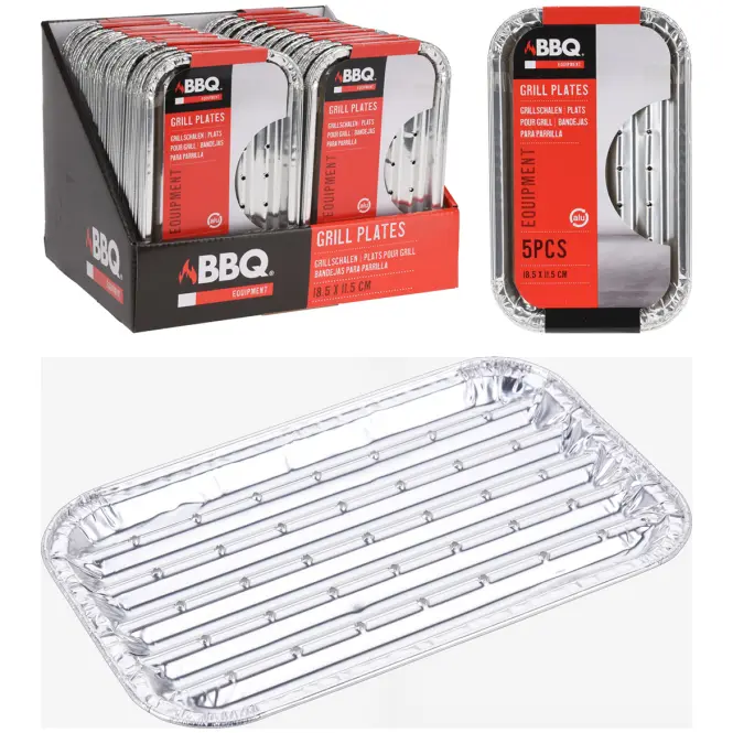 Grilltálca alumínium 5 db