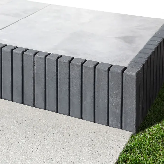 Paliszád szegélykő Tetron grafit 6x30x51 cm