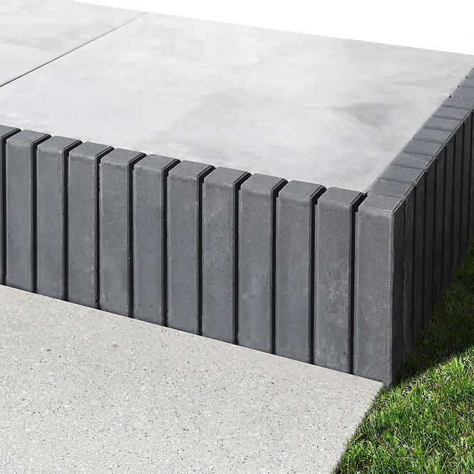 Paliszád szegélykő Tetron grafit 6x30x51 cm