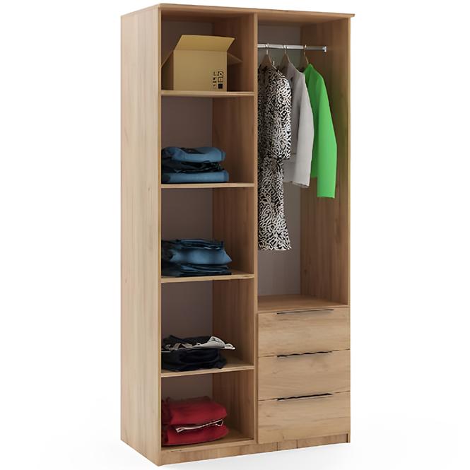Szekrény Florencja craft arany 100x215