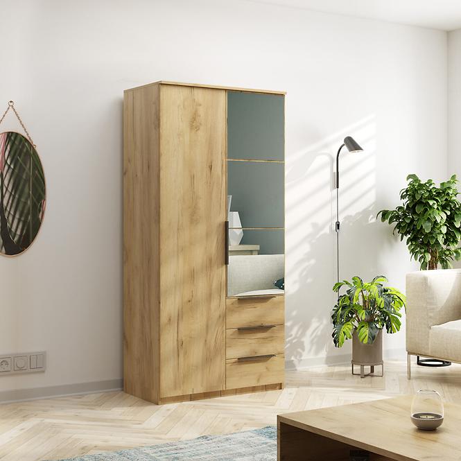 Szekrény Florencja craft arany 100x215