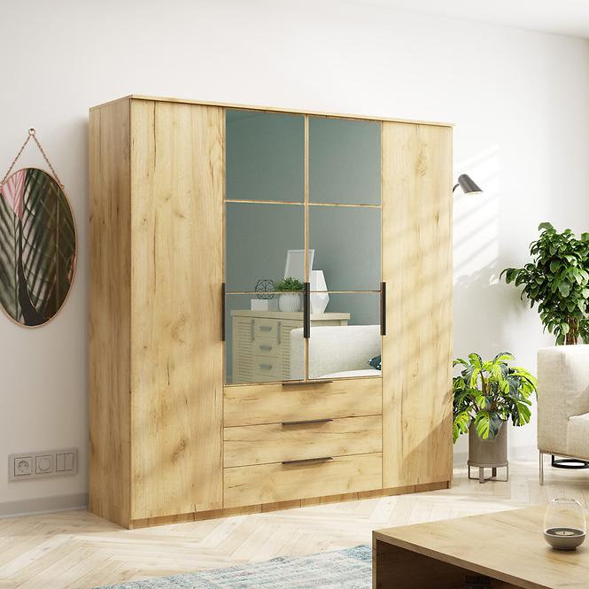 Szekrény Florencja craft arany 200x215