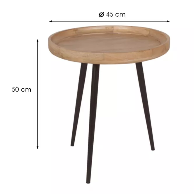 Dohányzóasztal Olaf 3 9496 Természetes/fekete,2