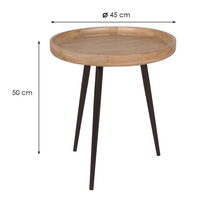 Dohányzóasztal Olaf 3 9496 Természetes/fekete,2