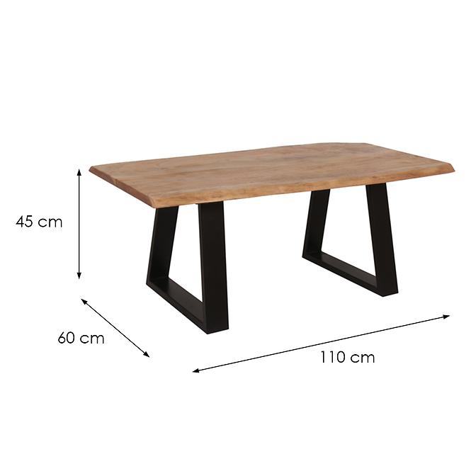 Dohányzóasztal Hector 110 9499 Természetes/fekete,2