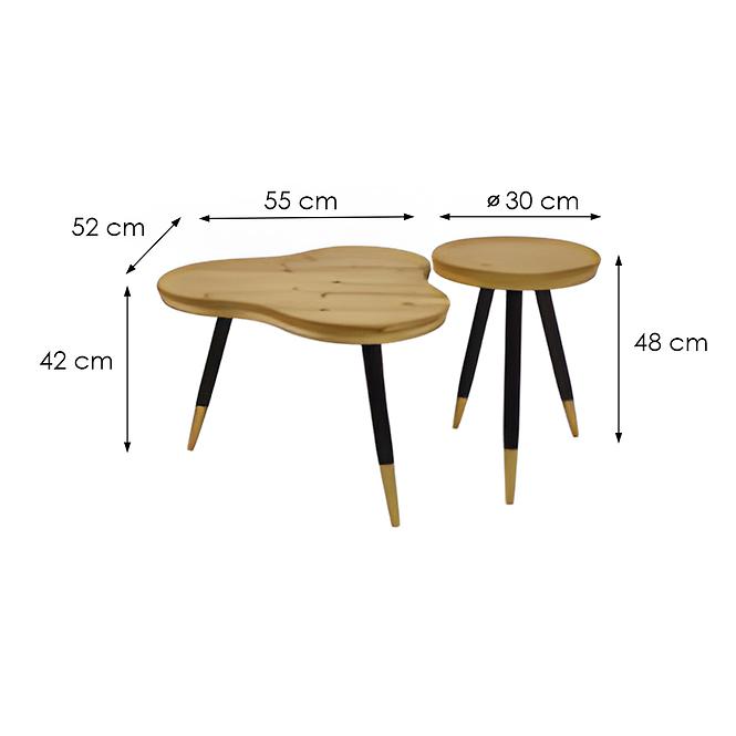 Egy padkészlet Akim 10794 tölgy/fekete,2