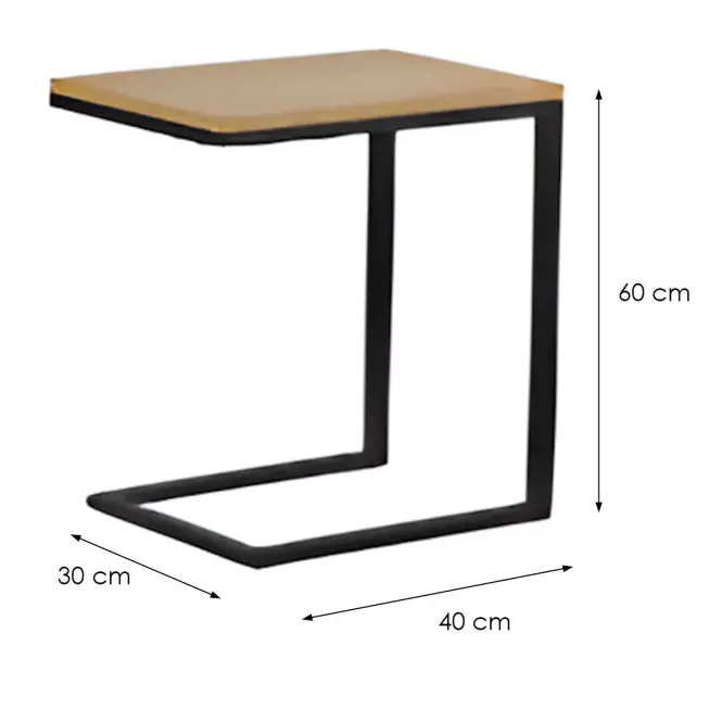 Dohányzóasztal Vitus 10793 tölgy/fekete,2