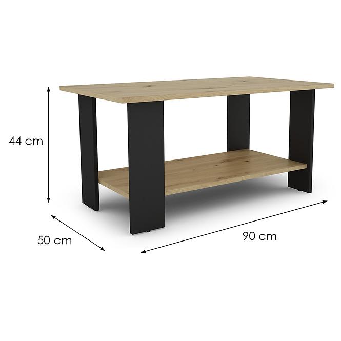 Dohányzóasztal Vero Artisan/fekete