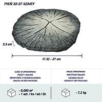 Lépcsőfok 32–37 cm szürke