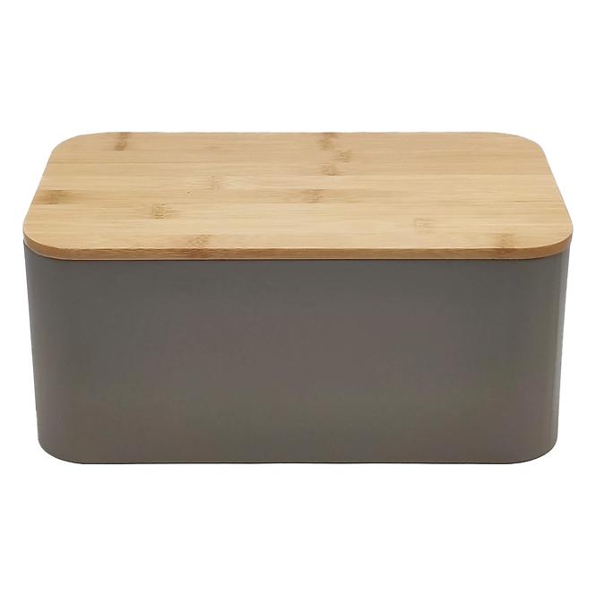Kenyérkosár bambusz fedéllel taupe FTC1898 30x18x13 cm